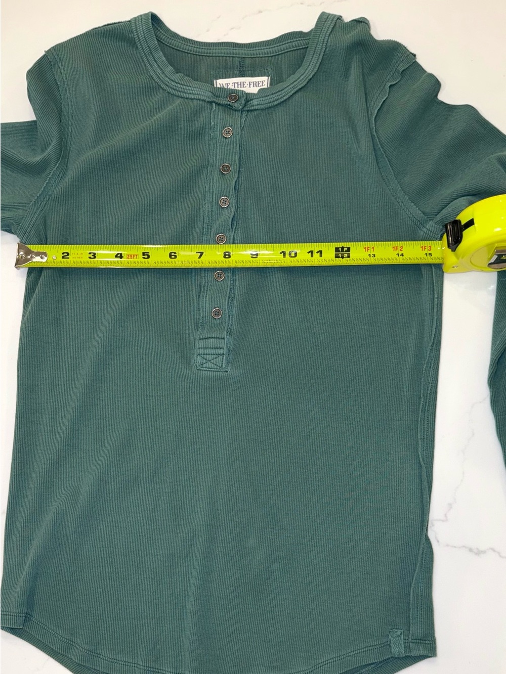 Free People We the Free Jamie Henley Ribbed Top XL in Uncut Emerald - Picture 4 of 8